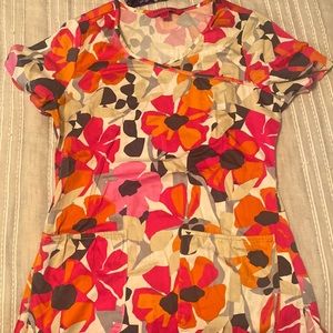 Floral scrub top
